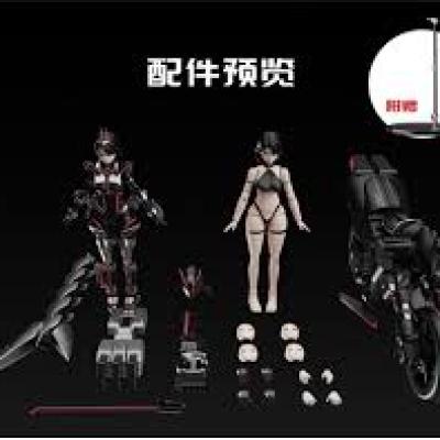 宇博文創 機娘系列 鯊魚戰騎女神 莎可 組裝模型