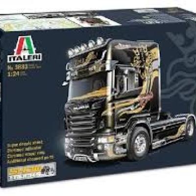 Italeri 3883 1/24 Scale Show Truck Model Kit Scania R730 V8 Imperial 4x2