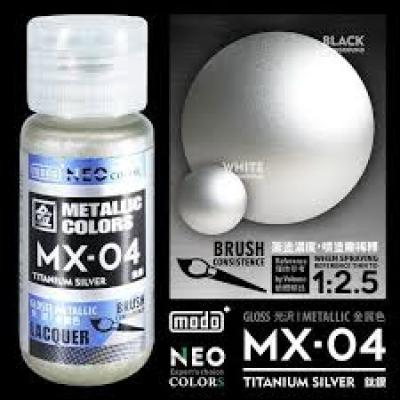 摩多modo金屬成色系列 油性 模型油 - MX-04 鈦銀 - Neo 30ml