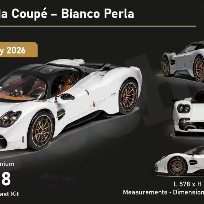 Pocher 1/8 Pagani Utopia Coupé - Bianco Perla / 珍珠白帶車頂黑碳纖紋 塗裝 HK123