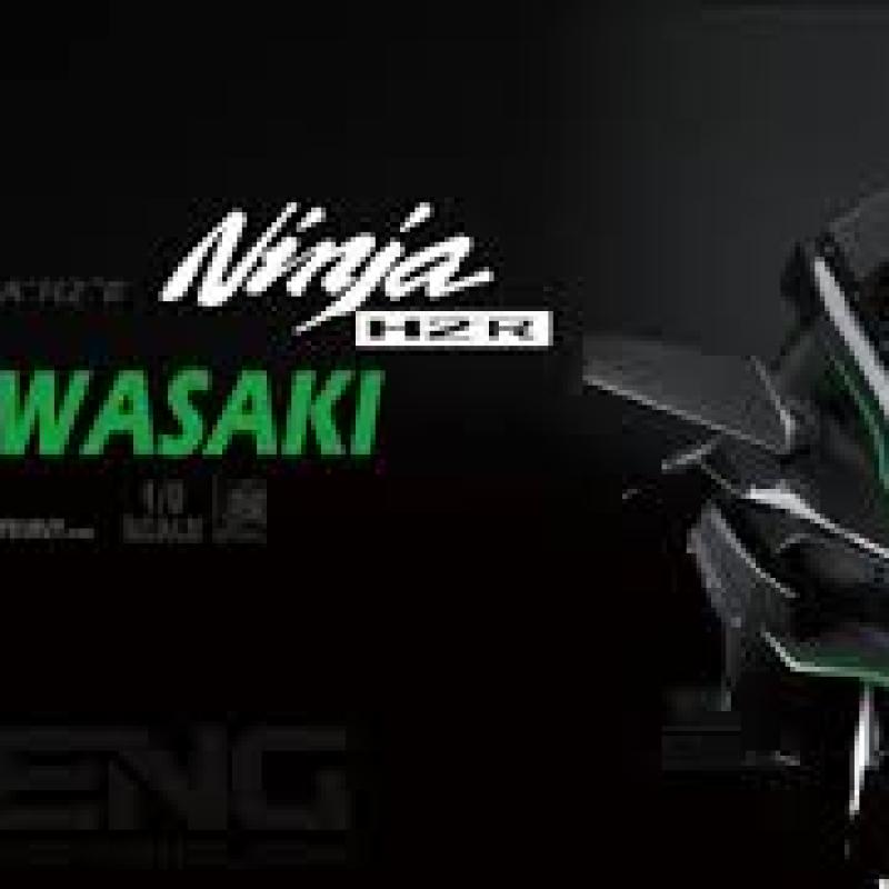 meng model kawasaki ninja h2r 1/9 pre colored edition