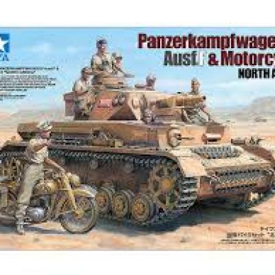 Tamiya 25208 1/35 IV.F & Motorcycle N.Africa