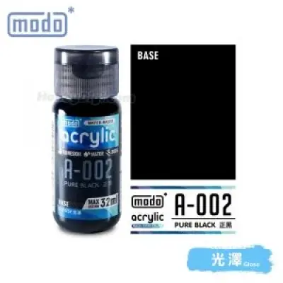 modo Acrylic Water Based Model Paint - A-002 Pure Black 32ml