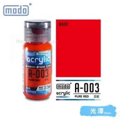modo Acrylic Water Based Model Paint - A-003 Pure Red 32ml
