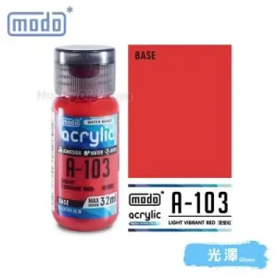 modo Acrylic Water Based Model Paint - A-103 Light Vibrant Red 32ml