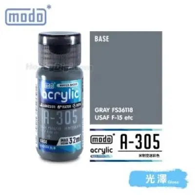 modo Acrylic Water Based Model Paint - A-305 Gray FS36118 32ml