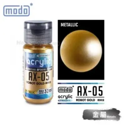 modo Acrylic Water Based Model Paint - AX-05 Robot Gold 32ml