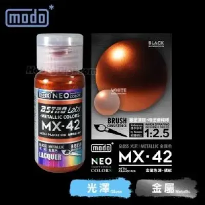 摩多modo ASTRO Labs金屬色源 油性 模型油 - MX-42 NEO 金屬色源·橘紅 30ml