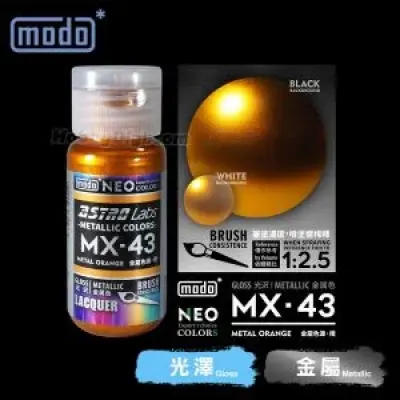 摩多modo ASTRO Labs金屬色源 油性 模型油 - MX-43 NEO 金屬色源·橙 30ml