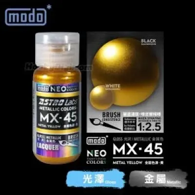 摩多modo ASTRO Labs金屬色源 油性 模型油 - MX-45 NEO 金屬色源·黃 30ml