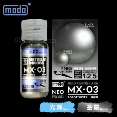摩多modo金屬成色系列 油性 模型油 - MX-03 NEO 機械銀 30ml ~
