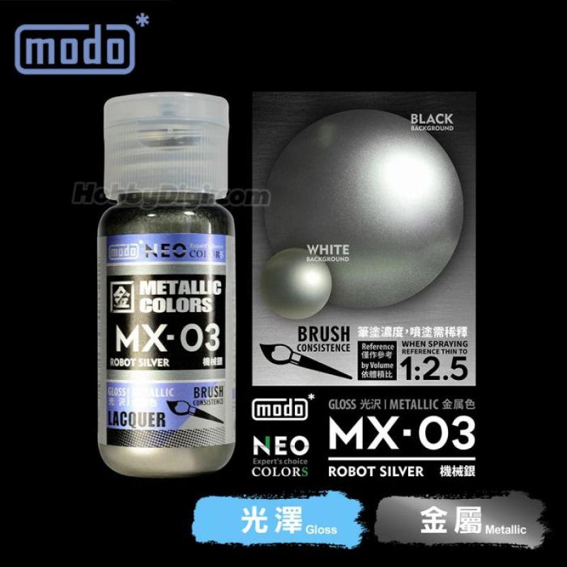 摩多modo金屬成色系列 油性 模型油 - MX-03 NEO 機械銀 30ml ~