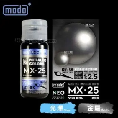 摩多modo金屬成色系列 油性 模型油 - MX-25 NEO 星光鐵 30ml