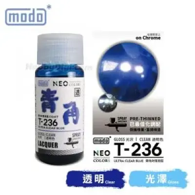 摩多modo免稀釋電鍍效果系列 油性 模型油 - T-236 NEO 青角 (銀角對策用藍) 30ml