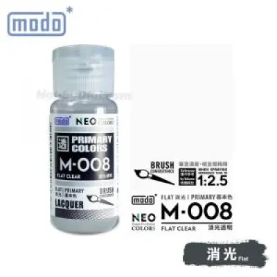 摩多modo基本色 油性 模型油 - M-008 NEO 消光透明 30ml