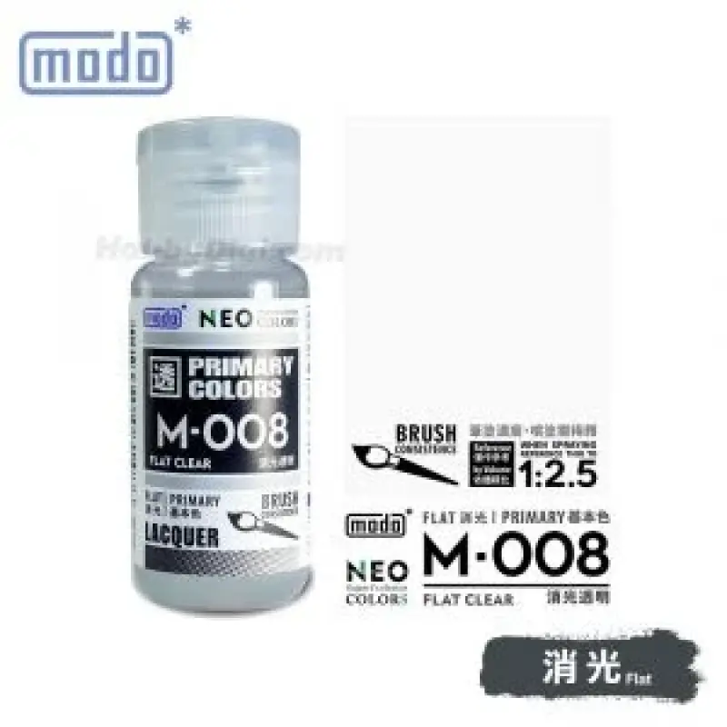 摩多modo基本色 油性 模型油 - M-008 NEO 消光透明 30ml