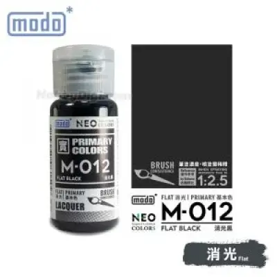 摩多modo基本色 油性 模型油 - M-012 NEO 消光黑 30ml