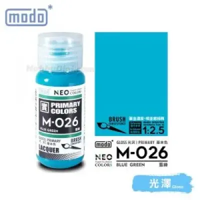 摩多modo基本色 油性 模型油 - M-026 NEO 藍綠 30ml