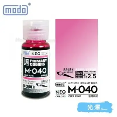 摩多modo基本色 油性 模型油 - M-040 NEO 透明桃紅 30ml