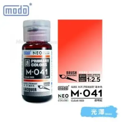 摩多modo基本色 油性 模型油 - M-041 NEO 透明紅 30ml