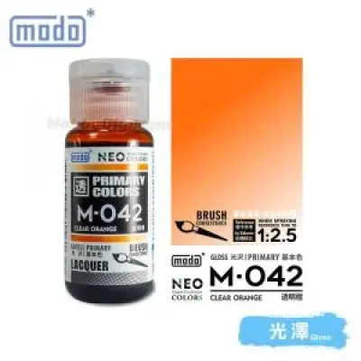 摩多modo基本色 油性 模型油 - M-042 NEO 透明橙 30ml