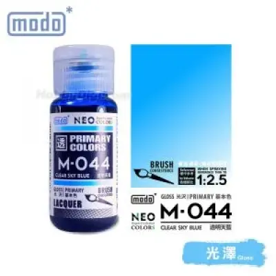 摩多modo基本色 油性 模型油 - M-044 NEO 透明天藍 30ml