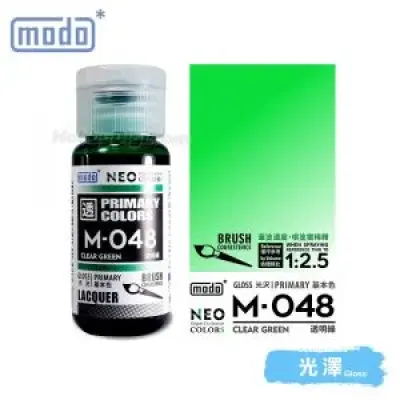 摩多modo基本色 油性 模型油 - M-048 NEO 透明綠 30ml