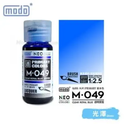 摩多modo基本色 油性 模型油 - M-049 NEO 透明寶藍 30ml