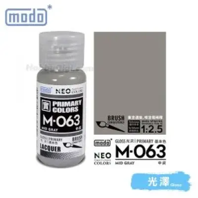 摩多modo基本色 油性 模型油 - M-063 NEO 中灰 30ml