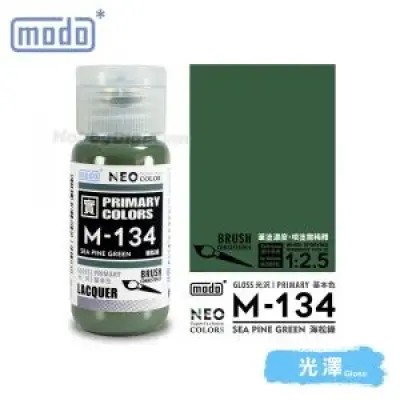 摩多modo基本色 油性 模型油 - M-134 NEO 海松綠 30ml