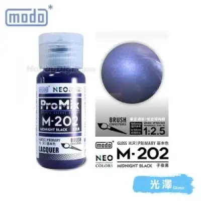 摩多modo ProMix 油性 模型油 -M-202 NEO 子夜黑 30ml