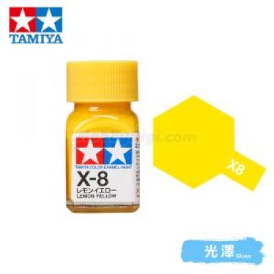 Tamiya 80008 Tamiya Color Enamel Paint X-8 Lemon Yellow 10ml
