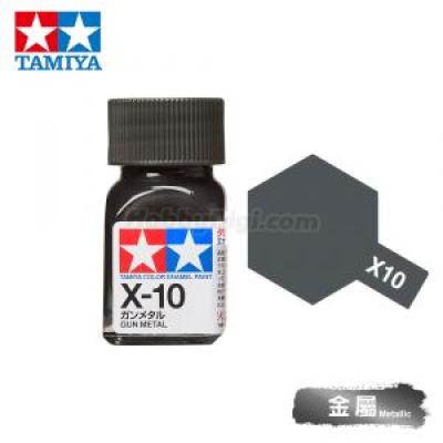 Tamiya 80010 Tamiya Color Enamel Paint X-10 Gun Metal 10ml