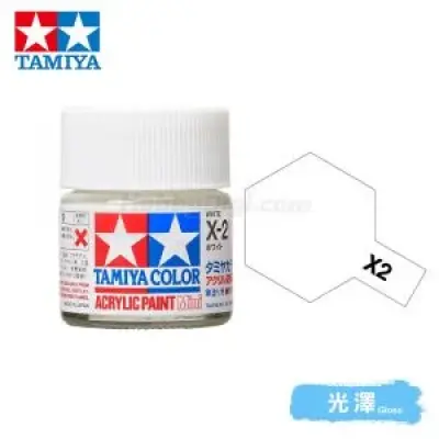 Tamiya 81502 Tamiya 彩色壓克力顏料 Mini X-2 白色 10ml