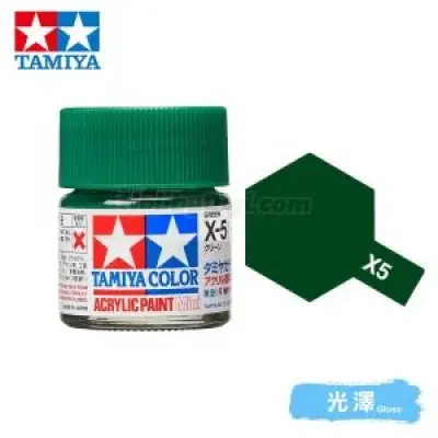 Tamiya 81505 Tamiya 彩色壓克力顏料 Mini X-5 綠 10ml