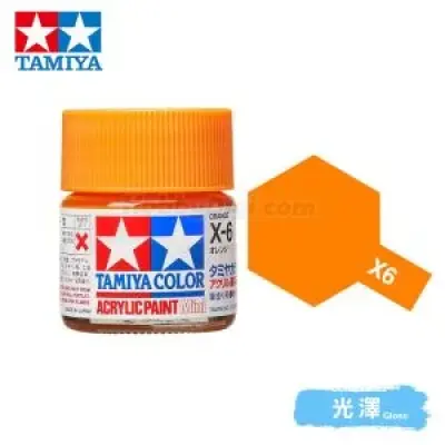 Tamiya 81506 Tamiya 彩色壓克力顏料 Mini X-6 橙色 10ml