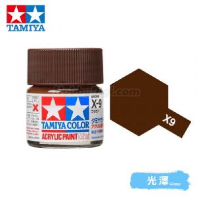 Tamiya 81509 Tamiya 彩色壓克力顏料 Mini X-9 棕色 10ml