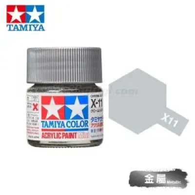 Tamiya 81511 Tamiya 彩色壓克力顏料 Mini X-11 鍍鉻銀 10ml