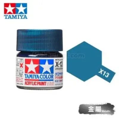 Tamiya 81513 Tamiya 彩色壓克力顏料 Mini X-13 金屬藍 10ml