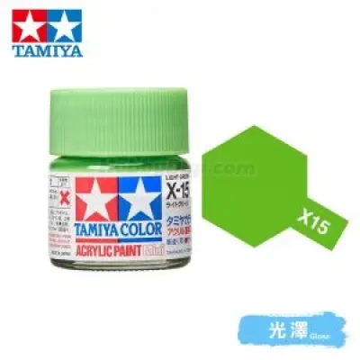 Tamiya 81515 Tamiya Color Acrylic Paint Mini X-15 Light Green 10ml