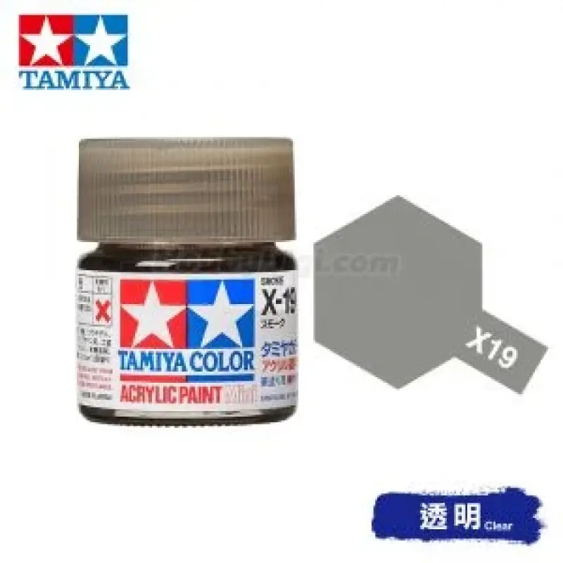 Tamiya 81519 Tamiya Color Acrylic Paint Mini X-19 Smoke 10ml