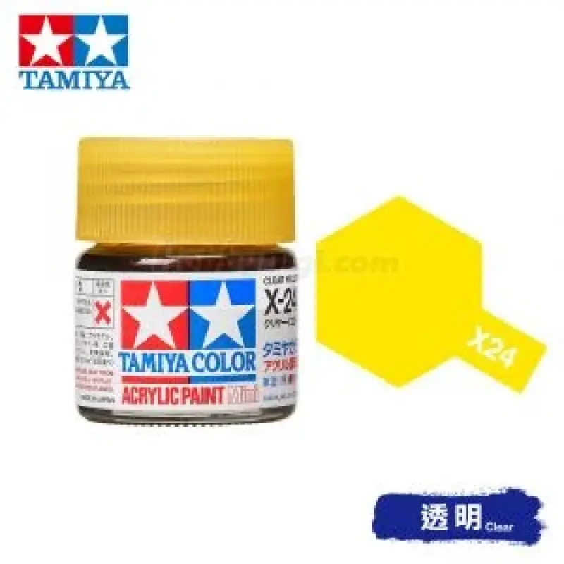 Tamiya 81524 Tamiya Color Acrylic Paint Mini X-24 Clear Yellow 10ml