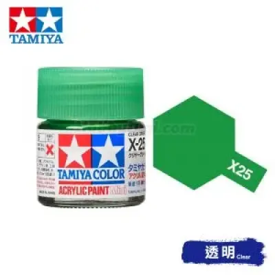 Tamiya 81525 Tamiya Color Acrylic Paint Mini X-25 Clear Green 10ml