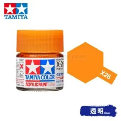 Tamiya 81526 Tamiya Color Acrylic Paint Mini X-26 Clear Orange 10ml