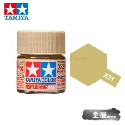 Tamiya 81531 Tamiya Color Acrylic Paint Mini X-31 Titanium Gold 10ml