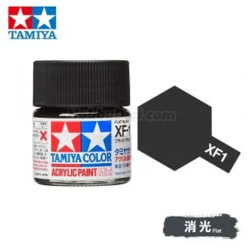 Tamiya 81701 Tamiya Color Acrylic Paint Mini XF-1 Flat Black 10ml