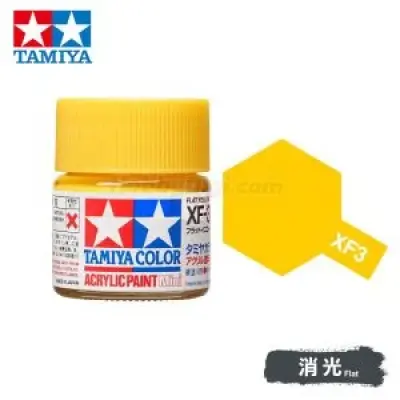Tamiya 81703 Tamiya Color Acrylic Paint Mini XF-3 Flat Yellow 10ml