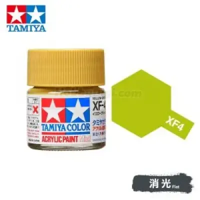 Tamiya 81704 Tamiya Color Acrylic Paint Mini XF-4 Yellow Green 10ml