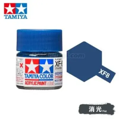 Tamiya 81708 Tamiya Color Acrylic Paint Mini XF-8 Flat Blue 10ml