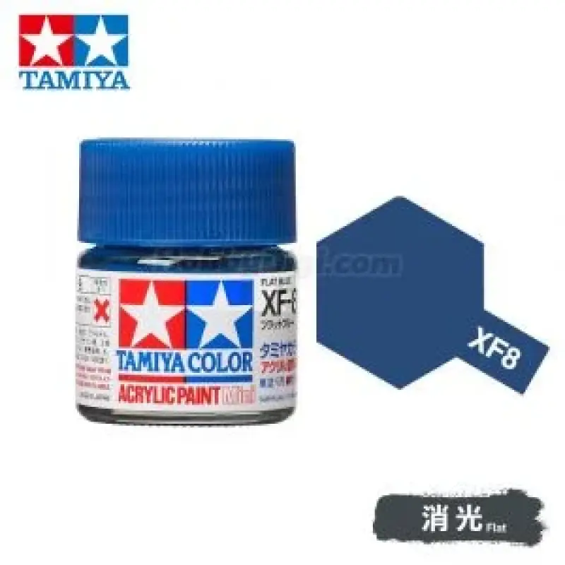 Tamiya 81708 Tamiya Color Acrylic Paint Mini XF-8 Flat Blue 10ml